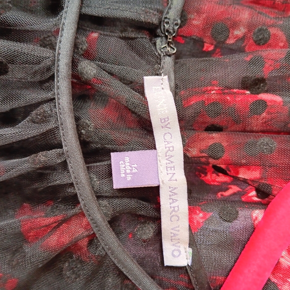 Black and Red Floral Dress - Picture 9 of 11